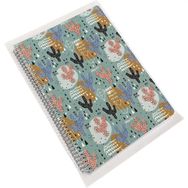 Lizy SPR19L 19x26 cm Karton Kapak Yumuşak Dokulu Laklı Çizgili 100 Yaprak Spiralli Defter