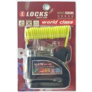 Locks World Class 110 Db(TÜM RENKLER KARIŞIK) Alarmlı Disk Ve Hatırlatma Kablosu Kilidi