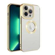 Lopard Altın Sarısı iPhone 11 Pro Max Uyumlu Kamera Korumalı Silikon Logo Açık Arka Kapak Kılıf