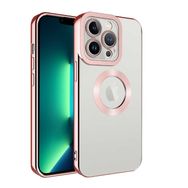 Lopard Roze Altın iPhone 11 Pro Max Uyumlu Kamera Korumalı Silikon Logo Açık Arka Kapak Kılıf