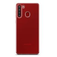 Lopard Samsung Galaxy A21 Şeffaf Uyumlu Kalın Silikon Koruma Kılıf