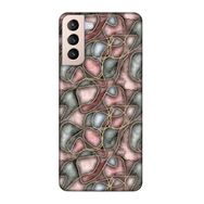 Lopard Samsung Galaxy S21 Plus Uyumlu Romans Roze Altın Telefon Kılıfı