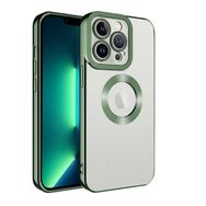 Lopard Yeşil iPhone 11 Pro Uyumlu Kamera Korumalı Silikon Logo Açık Arka Kapak Kılıf