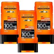 L'Oréal Paris 3x300 ml Men Expert Hydra Energetic Taurin Içeren Duş Jeli