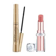 L'Oréal Paris Telescopic Maskara Siyah Glow Paradise Balm in Lipstick Işıltı Veren 112 Pastel Exaltation Makyaj Seti