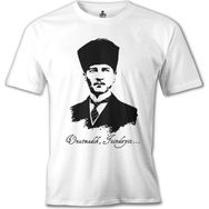 Lord T-Shirt Atatürk - Unutmadık! Beyaz Erkek T-shirt