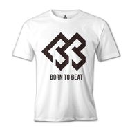 Lord T-Shirt Born to Beat - Logo Beyaz Erkek T-shirt