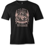 Lord T-Shirt Burç - Born in November Scorpio Siyah Erkek T-shirt