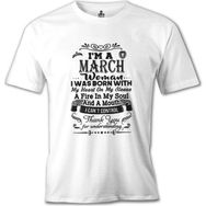 Lord T-Shirt Burç - March Woman Beyaz Erkek T-shirt