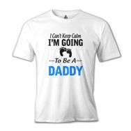 Lord T-Shirt Can't Keep Calm - Blue Daddy Beyaz Erkek T-shirt