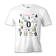 Lord T-Shirt Matematik - Aritmetik Beyaz Erkek T-shirt
