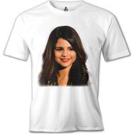 Lord T-Shirt Selena Gomez - Stars Beyaz Erkek T-shirt