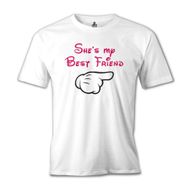 Lord T-Shirt She's my Best Friend 1 Beyaz Erkek T-shirt