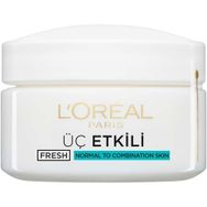 Loreal Paris 3 Etkili Ferahlık Normal ve Karma Ciltler için Nemlendirici Krem