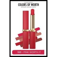 Loreal Paris Color Riche Colors Of Worth Intense Volume Matte 100 Pink Worth It Ruj