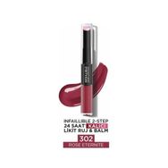 Loreal Paris Infaillible 2-Step 302 Rose Eternite Kalıcı Likit Ruj ve Balm