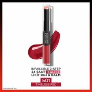 Loreal Paris Infaillible 2-Step 501 Timeless Red Kalıcı Likit Ruj ve Balm