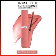 Loreal Paris Infaillible Matte Resistance 210 Tropical Vacay Likit Mat Ruj