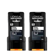 L'Oreal Paris Men Expert Total Clean 5'i 1 Arada Kömürlü 2x300 ml Duş Jeli