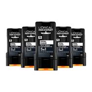 L'Oreal Paris Men Expert Total Clean 5'i 1 Arada Kömürlü 5x300 ml Duş Jeli