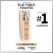 Loreal Paris True Match 5N Nötr Alt Ton Bakım Yapan Fondöten