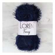 Loren 34044 RF005 Furry Lacivert El Örgü İpi