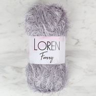 Loren 34045 RF006 Furry Gri El Örgü İpi