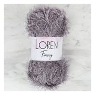 Loren 34056 RF036 Furry Koyu Gri El Örgü İpi