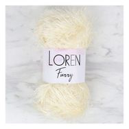 Loren 34062 RF065 Furry Krem El Örgü İpi