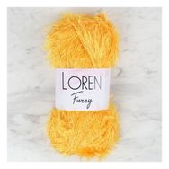 Loren 34063 RF075 Furry Hardal Sarısı El Örgü İpi