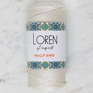 Loren 34325 RM010 Macrame Krem El Örgü İpi