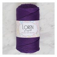 Loren LM037 34442 Polyester Soft Macrame Koyu Mor El Örgü İpi