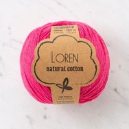 Loren Natural Cotton 33909 R095 Fuşya El Örgü İpi
