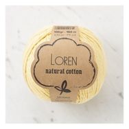 Loren Natural Cotton 33915 R086 Pastel Sarı El Örgü İpi