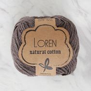 Loren Natural Cotton R069 Kahverengi El Örgü İpi