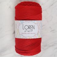 Loren Polyester Soft Macrame 34432 LM019 Kırmızı El Örgü İpi