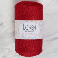 Loren Polyester Soft Macrame 34433 LM020 Koyu Kırmızı El Örgü İpi