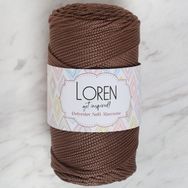 Loren Polyester Soft Macrame 34438 LM032 Kahverengi El Örgü İpi