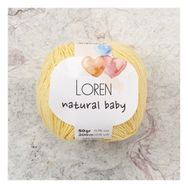 Loren R086 33942 Natural Baby Sarı El Örgü İpi