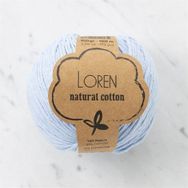 Loren R090 33921 Natural Cotton Bebe Mavi El Örgü İpi