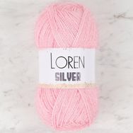 Loren RS0013 34074 Silver Toz Pembe El Örgü İpi