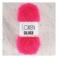 Loren RS0021 34077 Silver Fuşya El Örgü İpi