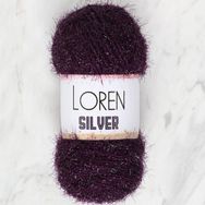 Loren RS0109 34082 Silver Patlıcan Moru El Örgü İpi