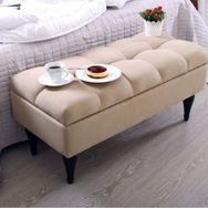 Lorence Home TY9002 Krem Balloon SandıklıKrem Puf