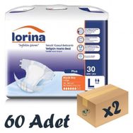 Lorina Tekstil Yüzeyli Bel Bantlı Large 30x2 Adet Yetişkin Hasta Bezi
