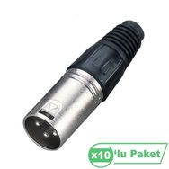 Losen LA1006 XLR 3-Pin 10'lu Erkek Konnektör