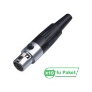 Losen LA1069-4 Mini XLR 4-Pin 10'lu Erkek Konnektör