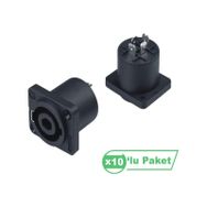 Losen LD4015-1 Speakon Soket Kare 10'lu Konnektör