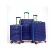Louisiana Polo 1089 Polikarbon 4x2 Teker Lacivert 3'lü Valiz Seti