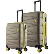 Louisiana Polo 1164 Altın 4x2 Teker Büyük ve Kabin Boy 2'li Valiz Seti